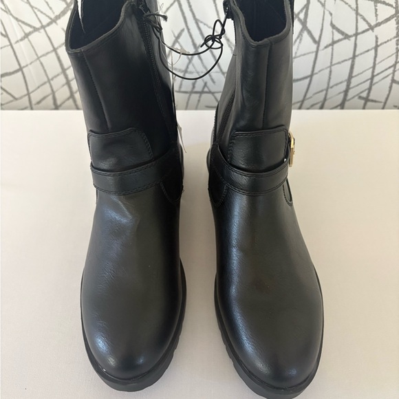 Nautica Shoes - Nautica Black Moto Boots with Gold Buckle